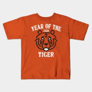 Vintage 2022 Year Of the Tiger Chinese Zodiac New Year Kids T-Shirt